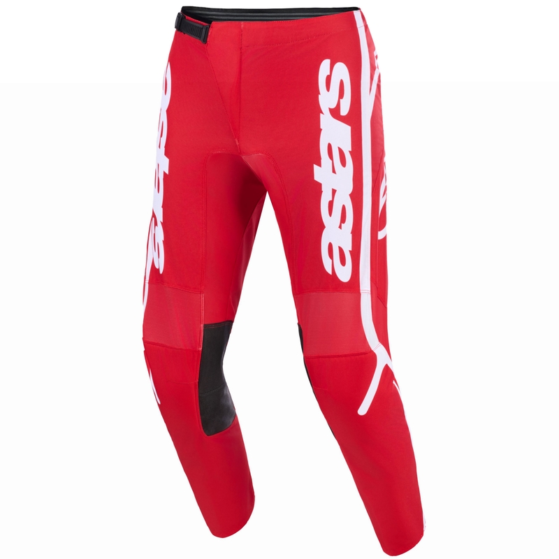 Spodnie motocrossowe Alpinestars Fluid Apex czerwono-białe
