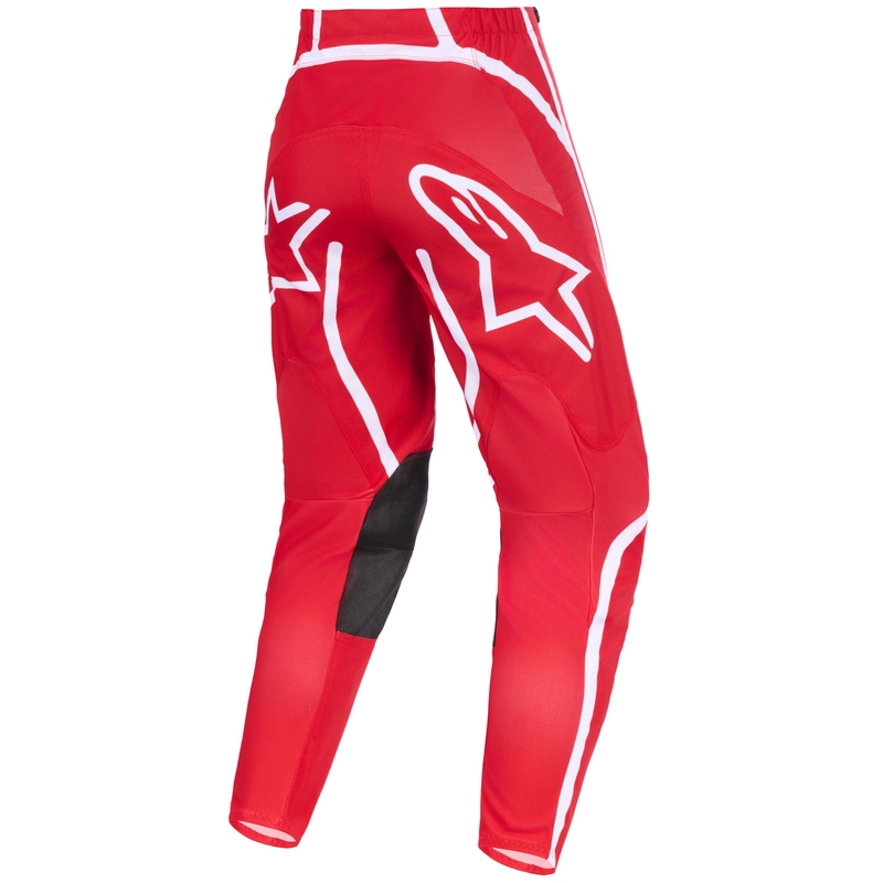 Spodnie motocrossowe Alpinestars Fluid Apex czerwono-białe