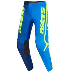 Spodnie motocrossowe Alpinestars Fluid Apex niebiesko-fluo-żółte