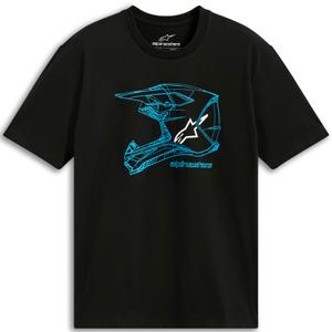 Koszulka Alpinestars MX Helmet CSF czarno-niebieska