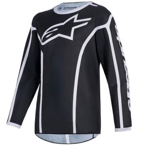 Koszulka motocrossowa dla dzieci Alpinestars Fluid Apex w kolorze czarno-szarym
