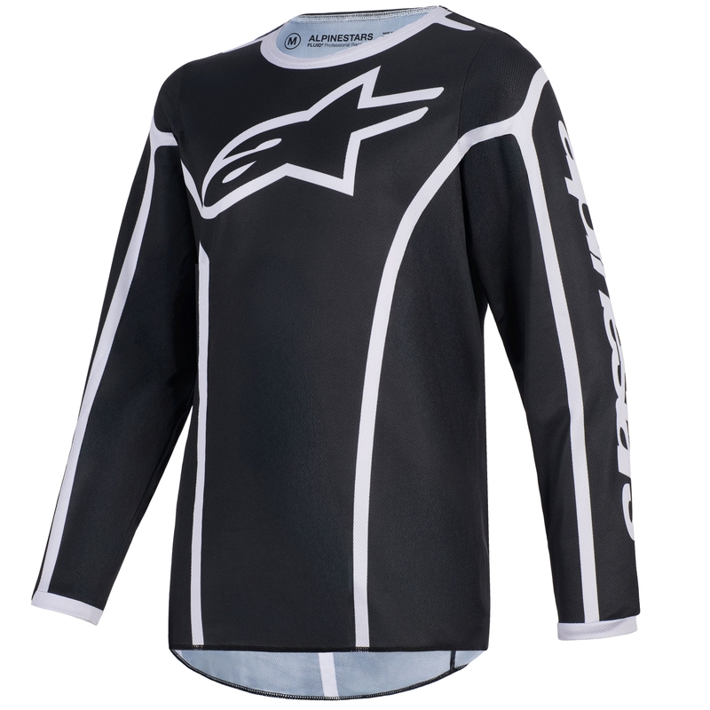 Koszulka motocrossowa dla dzieci Alpinestars Fluid Apex w kolorze czarno-szarym