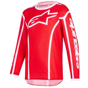 Koszulka motocrossowa dla dzieci Alpinestars Fluid Apex w kolorze czerwono-białym