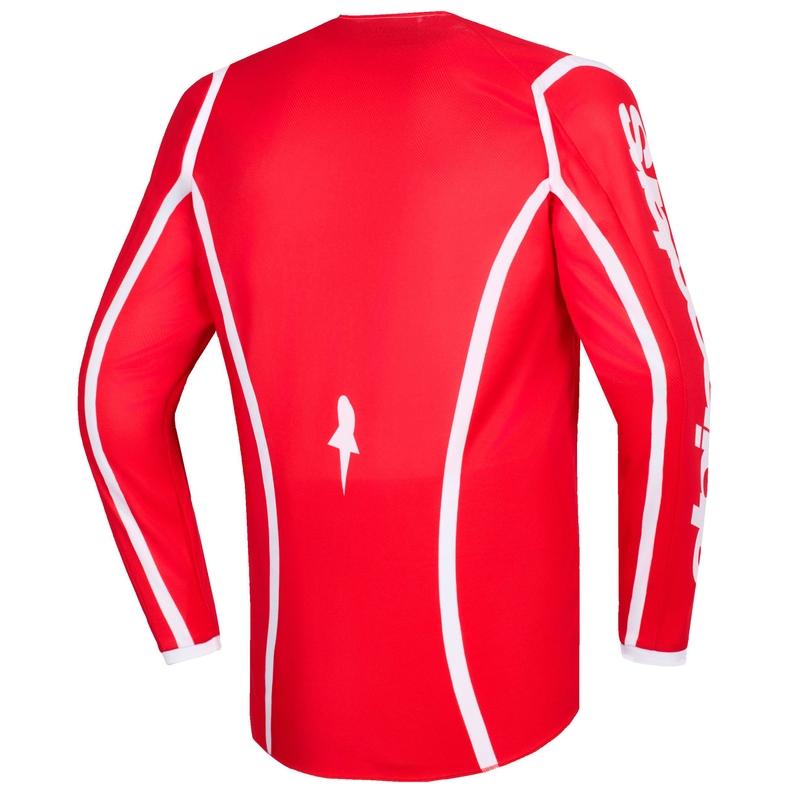 Koszulka motocrossowa dla dzieci Alpinestars Fluid Apex w kolorze czerwono-białym