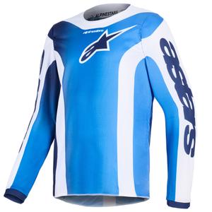 Koszulka motocrossowa dla dzieci Alpinestars Fluid Portl w kolorze niebiesko-białym