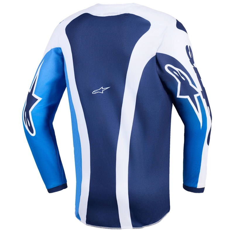 Koszulka motocrossowa dla dzieci Alpinestars Fluid Portl w kolorze niebiesko-białym