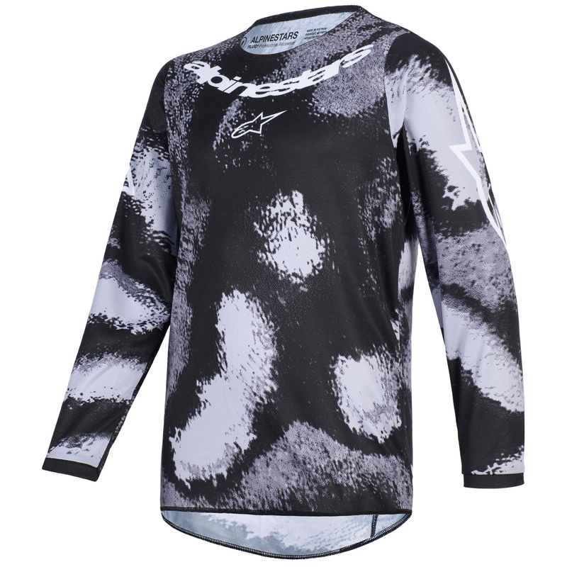 Koszulka motocrossowa dla dzieci Alpinestars Fluid Lahnd w kolorze szaro-kamuflażowym
