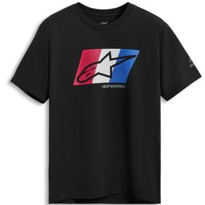 Koszulka Alpinestars Global CSF czarno-czerwono-biało-niebieska