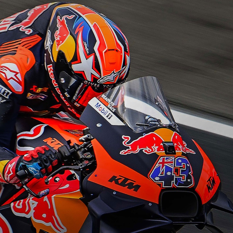 Kask motocyklowy integralny Alpinestars Supertech R-10 Element carbon fluo czerwono-biały