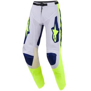 Spodnie motocrossowe Alpinestars Racer Air Riway jasnoszaro-fluo żółto-niebieskie