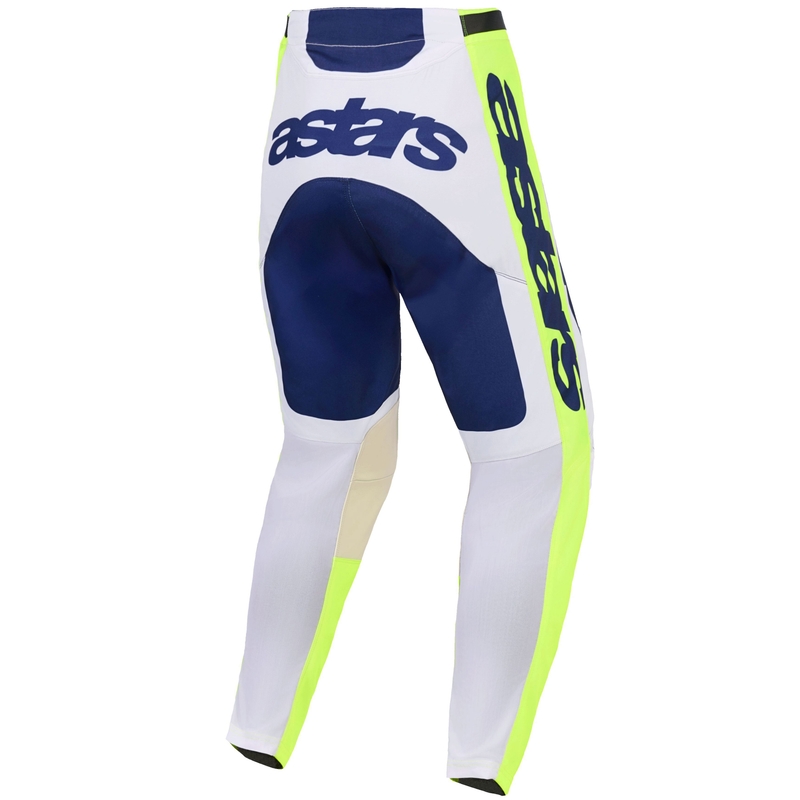 Spodnie motocrossowe Alpinestars Racer Air Riway jasnoszaro-fluo żółto-niebieskie