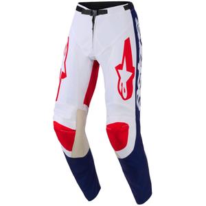 Spodnie motocrossowe Alpinestars Racer Riway biało-niebiesko-czerwone