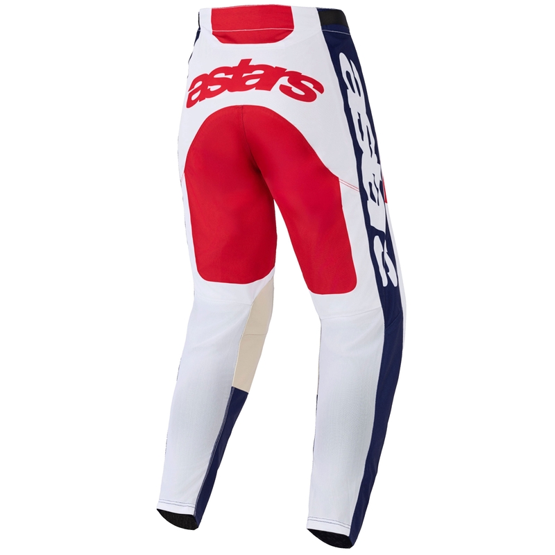 Spodnie motocrossowe Alpinestars Racer Riway biało-niebiesko-czerwone