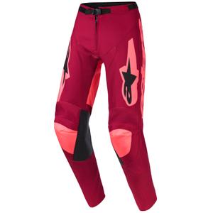 Spodnie motocrossowe Alpinestars Racer Riway ciemnoczerwono-koralowe