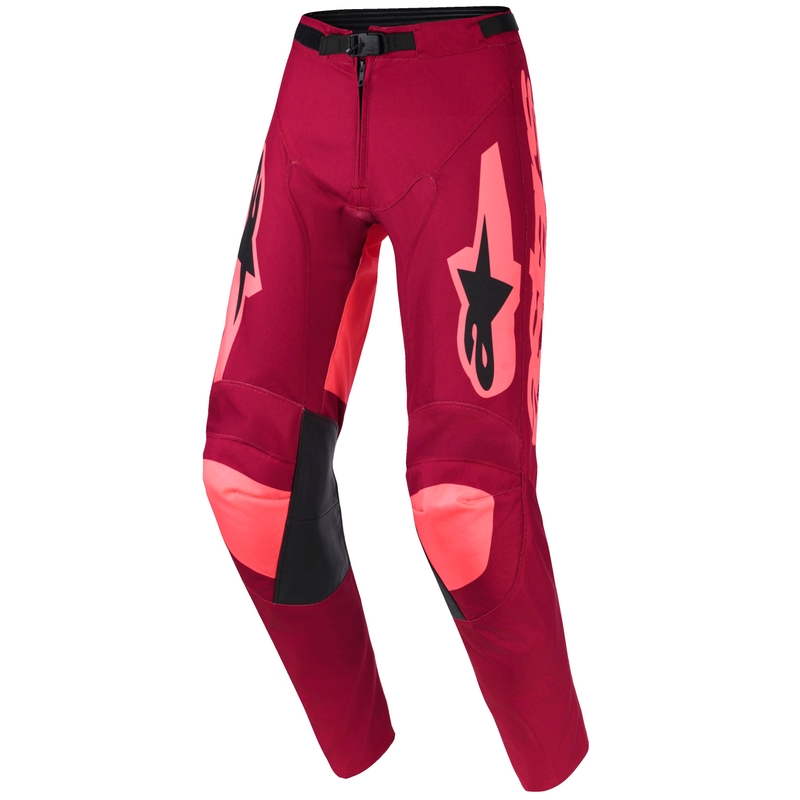 Spodnie motocrossowe Alpinestars Racer Riway ciemnoczerwono-koralowe