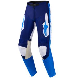 Spodnie motocrossowe Alpinestars Racer Riway niebiesko-jasnoniebiesko-białe