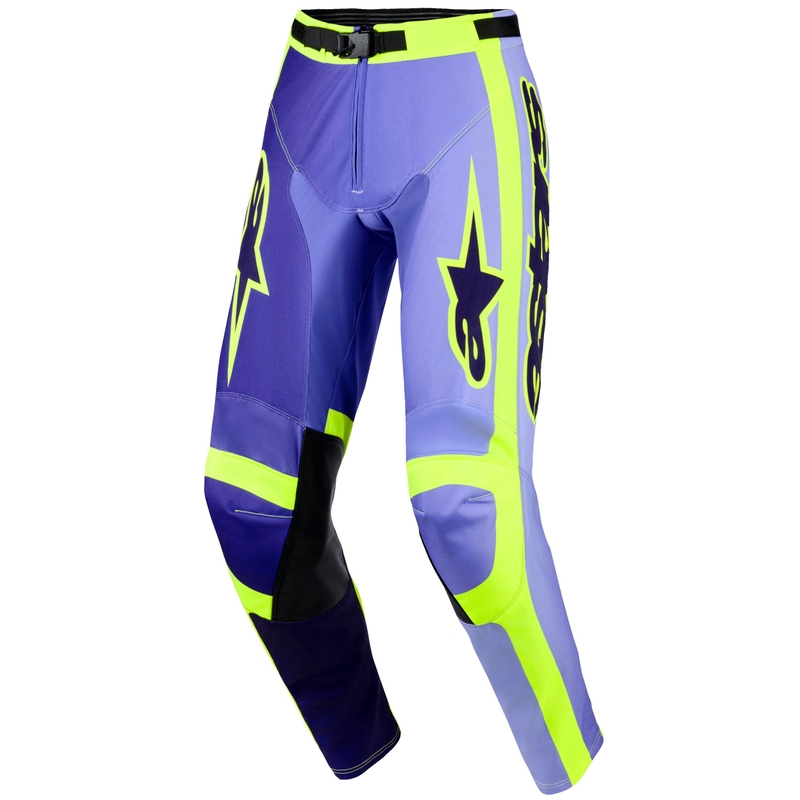 Spodnie motocrossowe Alpinestars Racer Portl fioletowo-fluo-żółte