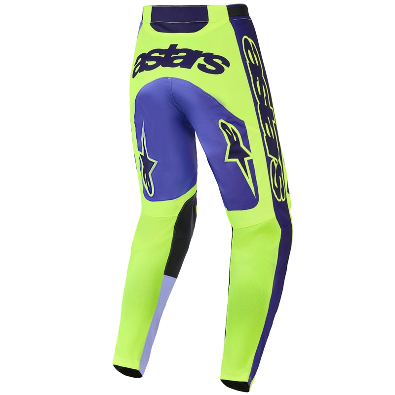 Spodnie motocrossowe Alpinestars Racer Portl fioletowo-fluo-żółte