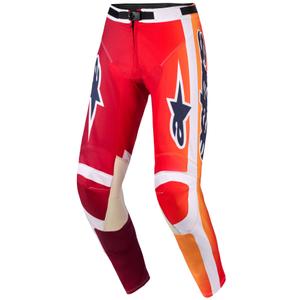 Spodnie motocrossowe Alpinestars Racer Portl w kolorze czerwono-pomarańczowo-jasnoszarym