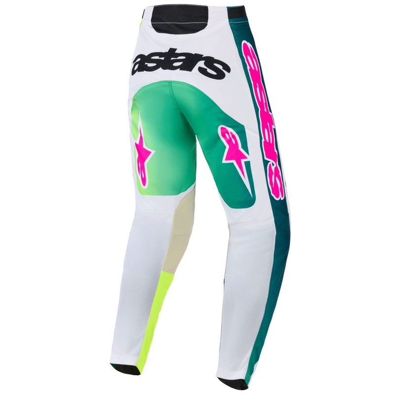 Spodnie motocrossowe Alpinestars Racer Portl zielono-biało-czarne