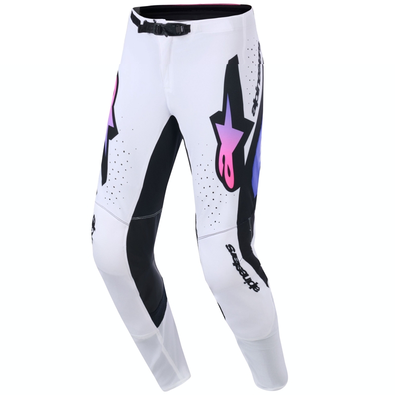 Spodnie motocrossowe Alpinestars Supertech Pro Vista biało-fioletowo-czarne