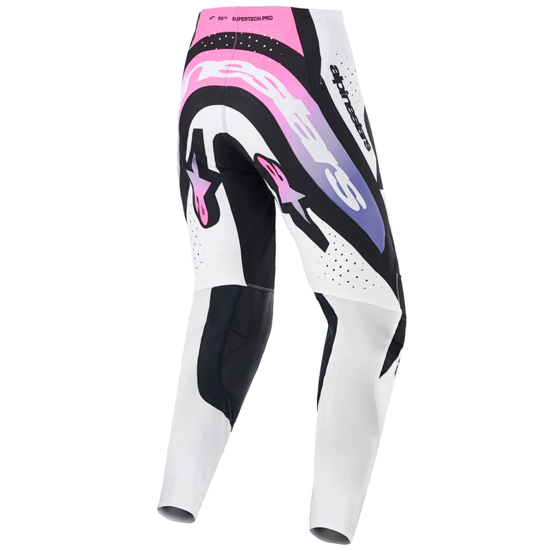 Spodnie motocrossowe Alpinestars Supertech Pro Vista biało-fioletowo-czarne