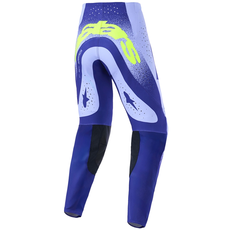 Spodnie motocrossowe Alpinestars Supertech Scenz fioletowo-fluo-żółte