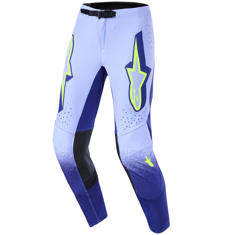 Spodnie motocrossowe Alpinestars Supertech Scenz fioletowo-fluo-żółte
