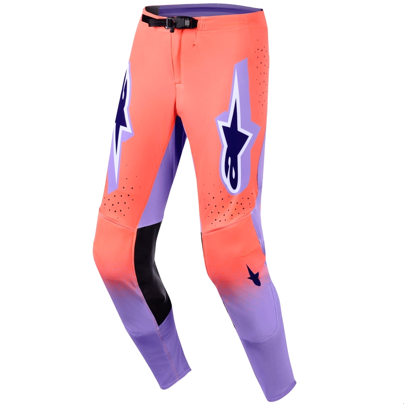 Spodnie motocrossowe Alpinestars Supertech Scenz pomarańczowo-koralowo-fioletowe