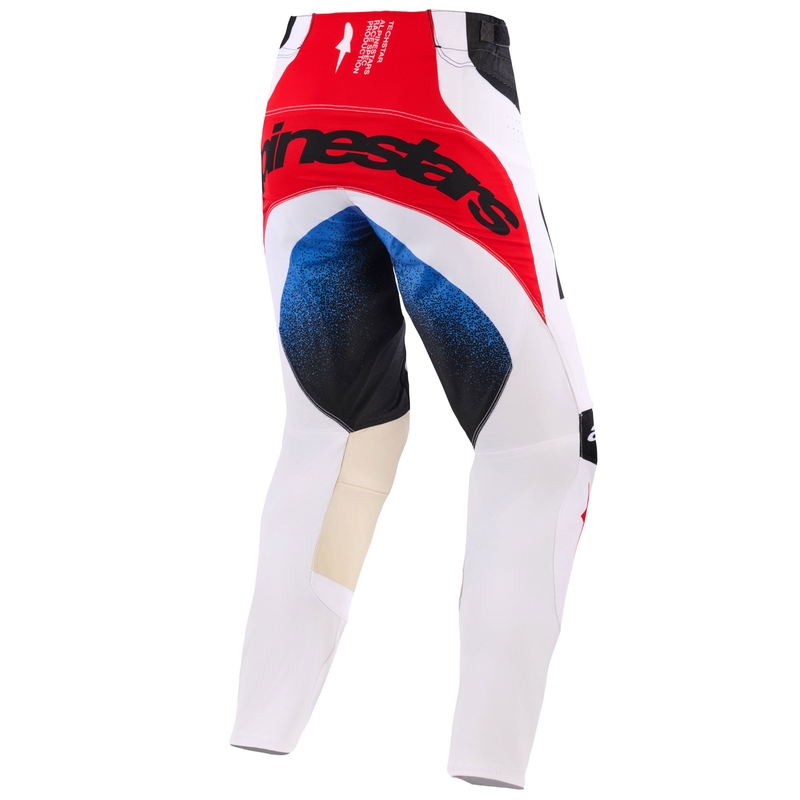 Spodnie motocrossowe Alpinestars Techstar Knif czarno-biało-niebiesko-czerwone
