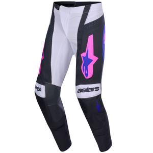 Spodnie motocrossowe Alpinestars Techstar Knif czarno-jasnoszaro-fioletowe