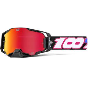 Gogle motocrossowe 100% Armega Hiper Jett Special z czerwonym pleksiglasem
