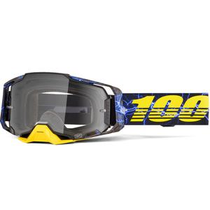Gogle motocrossowe Armega Fury 100% z przezroczystym pleksiglasem