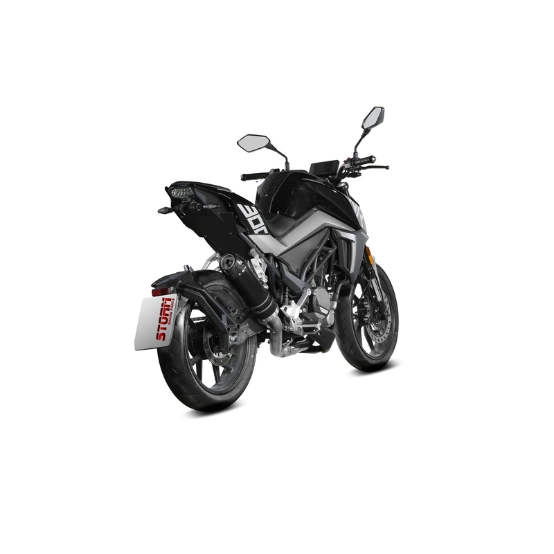 Full exhaust system 1x1 STORM GP Black with carbon cap