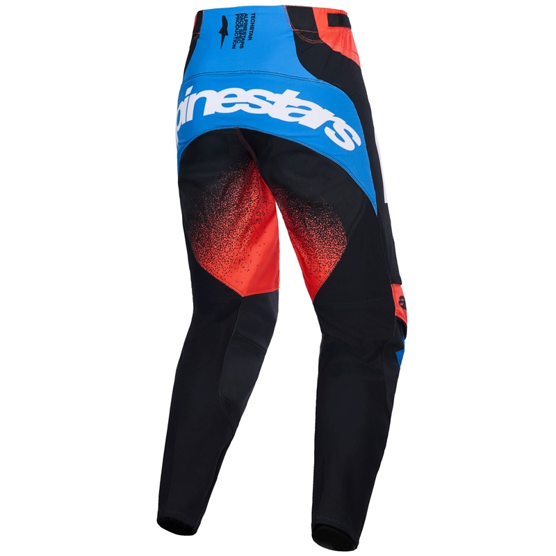 Spodnie motocrossowe Alpinestars Techstar Knif pomarańczowo-czarno-niebieskie