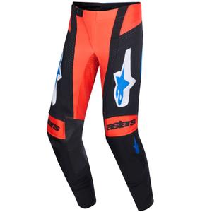 Spodnie motocrossowe Alpinestars Techstar Knif pomarańczowo-czarno-niebieskie