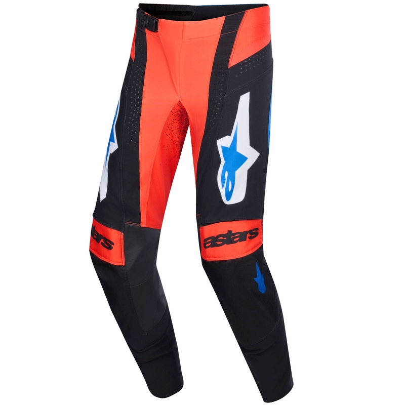 Spodnie motocrossowe Alpinestars Techstar Knif pomarańczowo-czarno-niebieskie
