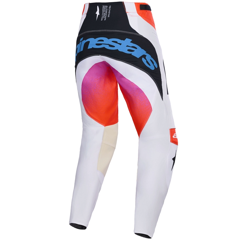 Spodnie motocrossowe Alpinestars Techstar Knif w kolorze jasnoszarym, pomarańczowo-fluo-czarnym