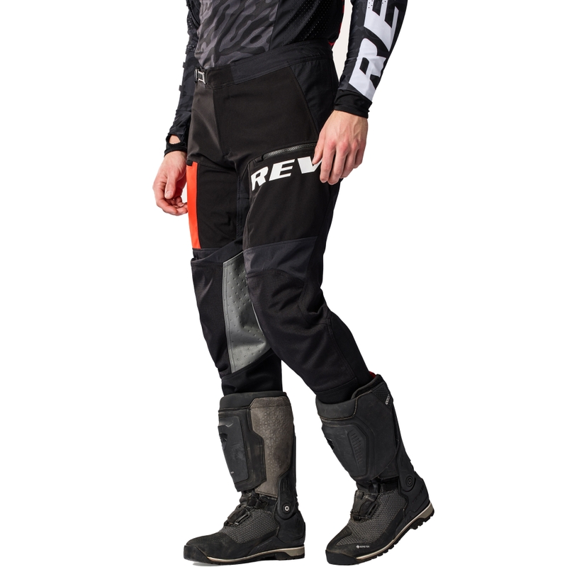 Spodnie motocyklowe Revit Lejano czarno-czerwone