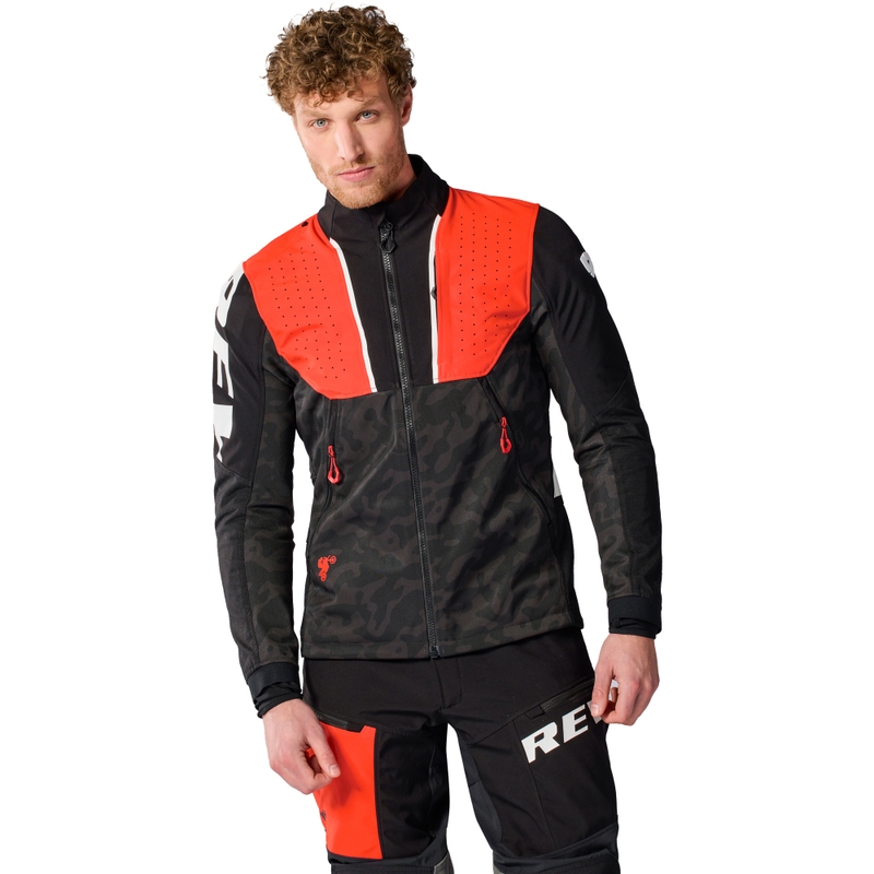 Kurtka motocyklowa Revit Africa czarno-czerwona
