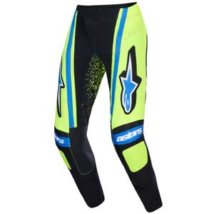 Spodnie motocrossowe Alpinestars Techstar Nomur ciemnoniebiesko-fluo żółto-niebieskie