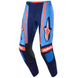 Spodnie motocrossowe Alpinestars Techstar Nomur ciemnoniebiesko-pomarańczowo-niebieskie