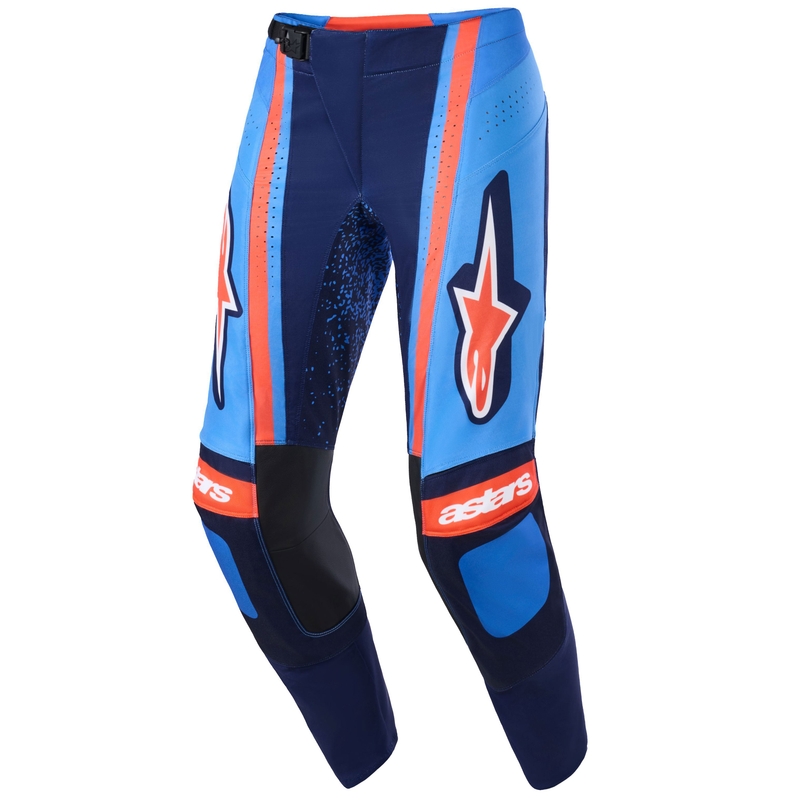 Spodnie motocrossowe Alpinestars Techstar Nomur ciemnoniebiesko-pomarańczowo-niebieskie