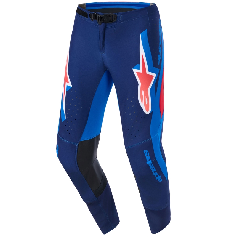 Spodnie motocrossowe Alpinestars Supertech Vista ciemnoniebiesko-koralowo-kobaltowe