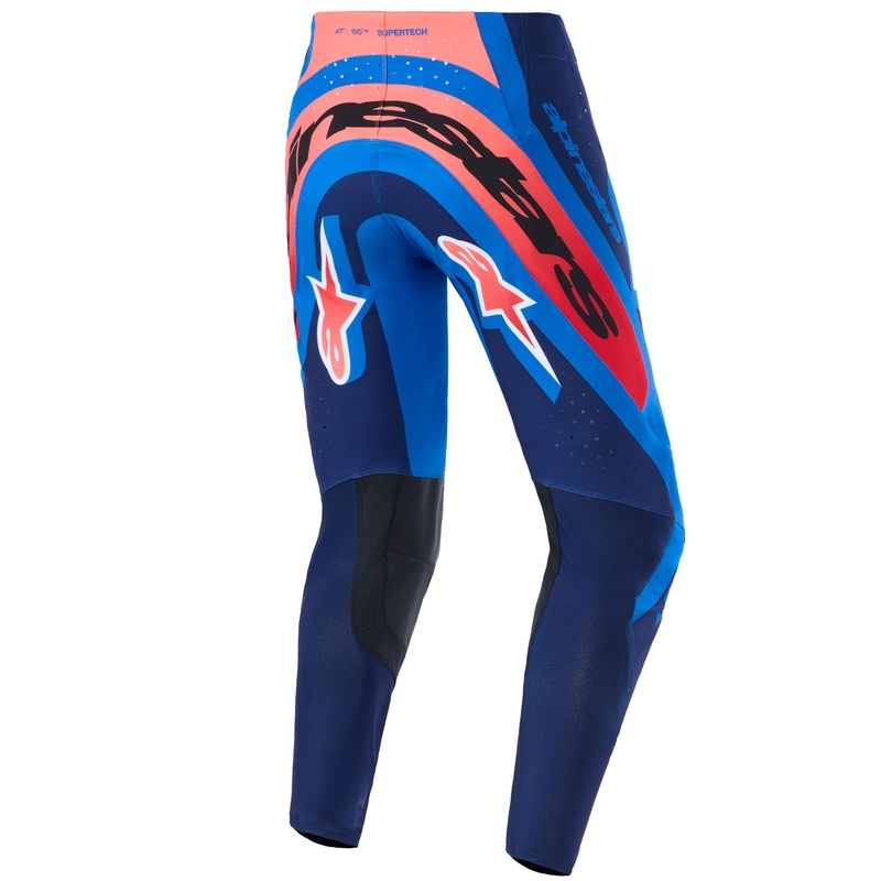 Spodnie motocrossowe Alpinestars Supertech Vista ciemnoniebiesko-koralowo-kobaltowe