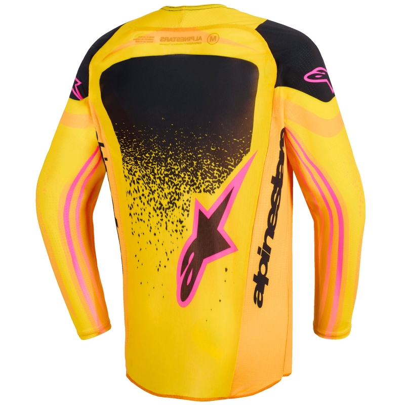 Koszulka motocrossowa dla dzieci Alpinestars Techstar Nomur w kolorze pomarańczowo-żółto-różowym