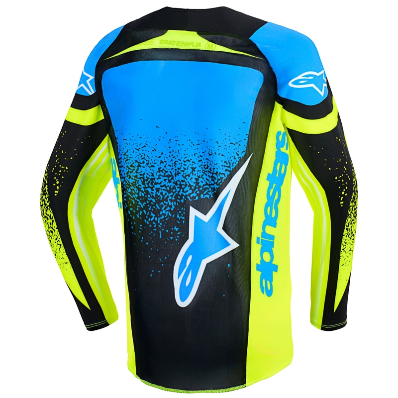 Koszulka motocrossowa dla dzieci Alpinestars Techstar Nomur w kolorze granatowo-fluo-żółto-niebieskim