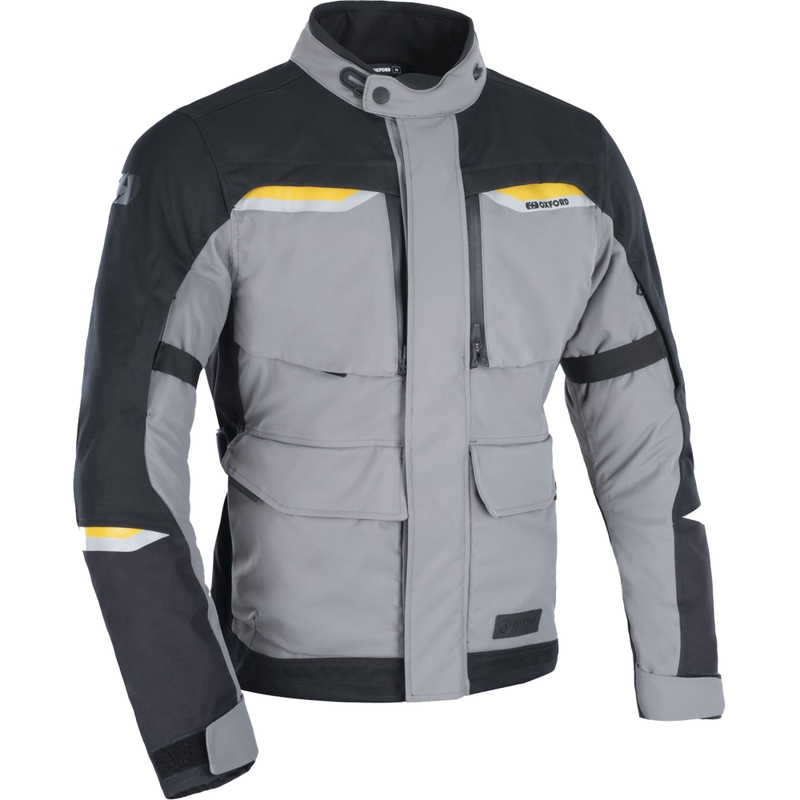 Kurtka motocyklowa Oxford Advanced Mondial 2.0 Dry2Dry™ czarno-szara