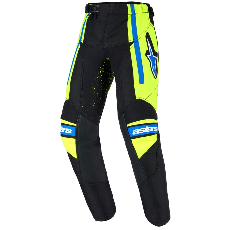 Spodnie motocrossowe dla dzieci Alpinestars Racer Nomur w kolorze granatowo-fluo-żółto-czarnym