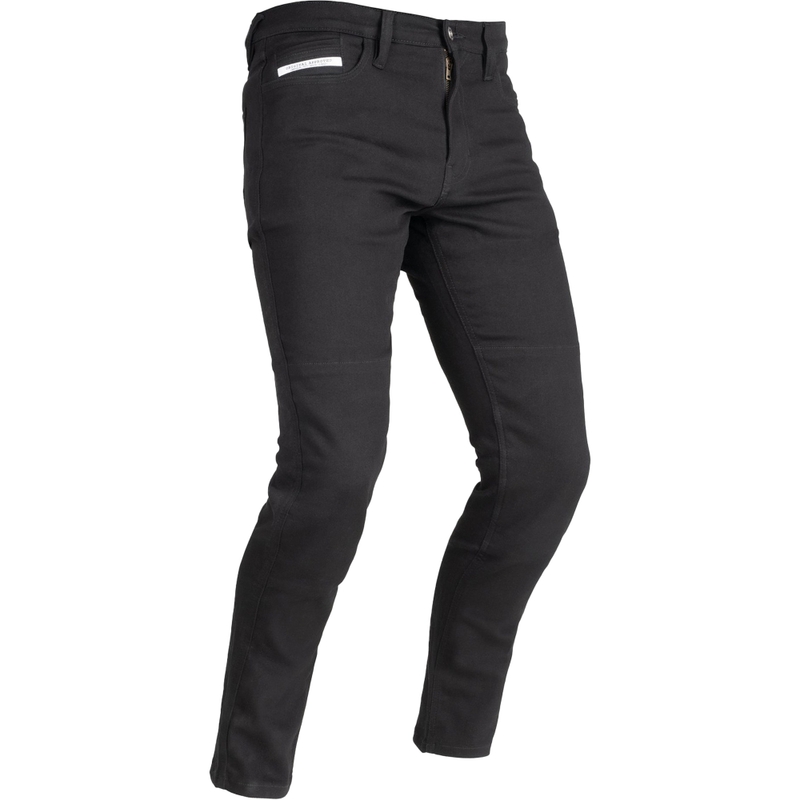 OXFORD ORIGINAL APPROVED SUPER STRETCH JEANS AA SLIM FIT jeansy motocyklowe o kroju cropped, czarne
